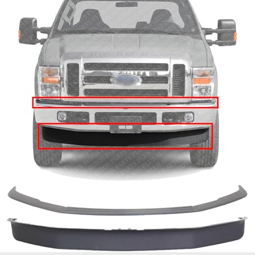 AUTOS PARTS PLUS Front Bumper Molding Textured + Lower Valance