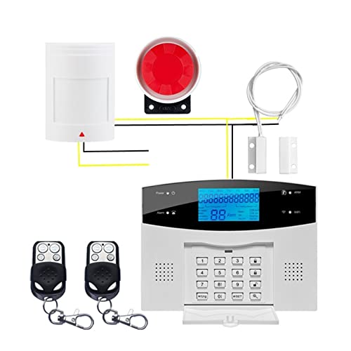 Kit Allarme Casa, Tuya Wireless WiFi GSM Home Burglar Security Alarm System Smart Life Apps Control with Sensor Detector Kit