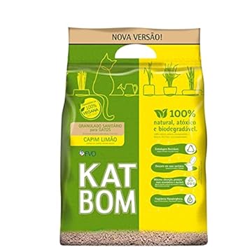 KatBom - Granulado Sanitário - CAPIM LIMÃO - 3kg