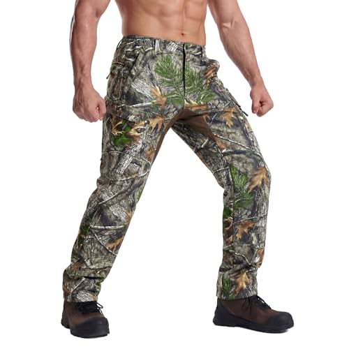 Amazon.com: LOOGU Men's Fleece Lined Insulation Camo Hunting Pants