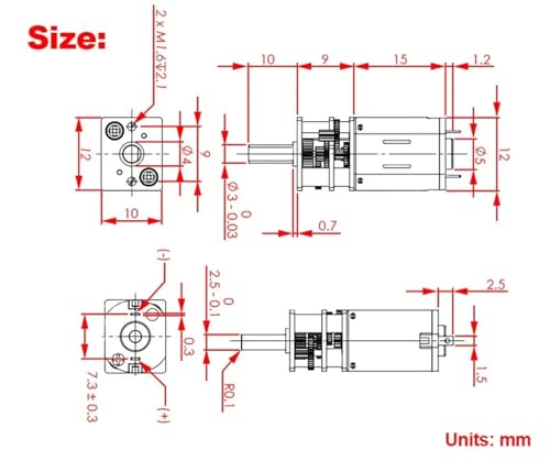 Roue dentée en métal GA12-N20 pour réparer et motoriser vos petits robots - 2