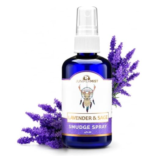Sage Smudge Spray With Lavender For Cleansing and Clearing Energy (4 ounce) Liquid Blend Alternative To Sticks, Incense Or Bundles: Handmade With Pure Essential Oils and Real Quartz Crystals