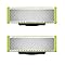 Lâminas de reposição originais Philips OneBlade, para barbeador e aparador elétrico OneBlade, aço inoxidável durável, raspar, aparar e contornar, pacote com 2, modelo QP220/51