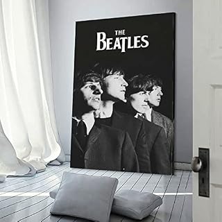 LORGL Poster décoratif sur toile The Beatles – Noir et blanc – Décoration murale moderne pour chambre à coucher – 40 x 60 cm - Les Beatles, Paul McCartney, John Lennon, RIngo Starr, George Harrison LORGL Poster décoratif sur toile The Beatles - Noir et blanc - Décoration murale moderne pour chambre à coucher - 40 x 60 cm – Image 3