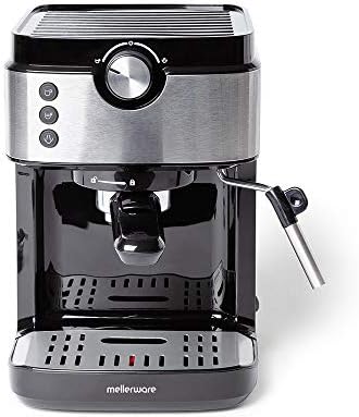 Mellerware - Cafetera profesional Bari! Legend 1630W | Cafe Espresso,  Cappuccino | 20Bares | Extra Cream y Preinfusion System | Thermoblock | 1-2  Cafés | Vaporizador Orientable | Calienta Tazas | 1L - PREYCA
