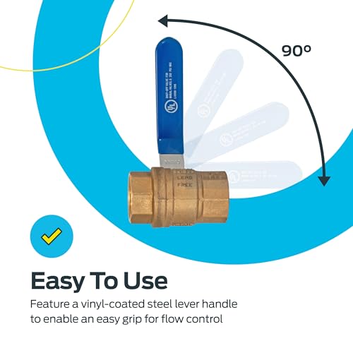 Image of Eastman 3 /4 Inch IPS Heavy Duty Full Port Ball Valve, Brass Plumbing Fitting, 20047LF