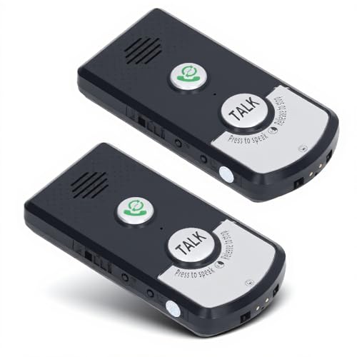 Intercomunicador de Voz de 2 Vías, Intercomunicador Inalámbrico de Muy Largo Alcance, de Interfono Impermeable para Interiores y Exteriores, Apto para la Oficina, Negro