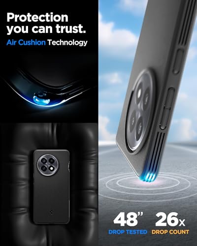 Image of Spigen Essential Sand Blast | OnePlus 13R Case [Air Cushion Protection] [Flexible] OnePlus 13R Back Cover | TPU - Matte Black