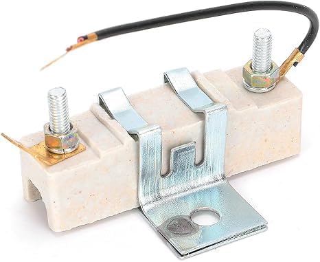 1.5 Ohm Ignition Coil Resistor Ceramic Ballast Resistor Replacement for Classic Cars 1968-1985, Metal & Wear-Resistant Device with Mounting Bracket