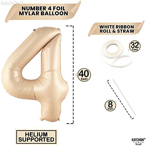 Image of KatchOn Caramel 4 Balloon Number 40 Inch
