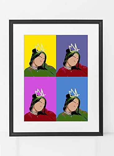 Boomah Accessories Billie Eilish Pop Art Poster with Frame (50x40cm)