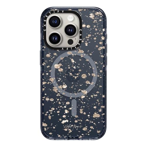 CASETiFY MagSafe ΉCpNg iPhone 15 Pro P[X [MILKi (4x MIL-STD-810G) / 2.5m̗NA] - Modern Art By Nature Magick - Glitter