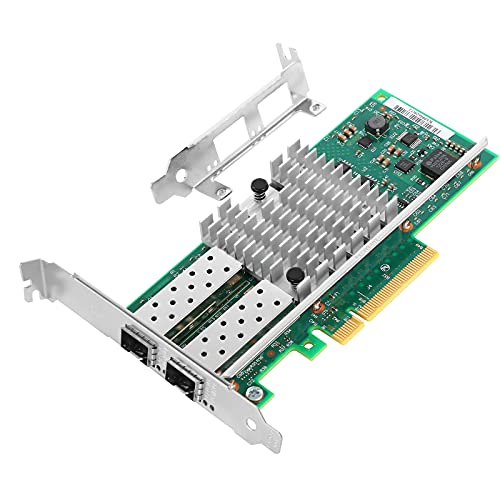 Vogzone Tarjeta de Red X520-DA2, Adaptador 10GbE 2X SFP+ PCIe 2.0 x8 NIC con Intel 82599ES, Compatible con Windows y Linux miniatura 1