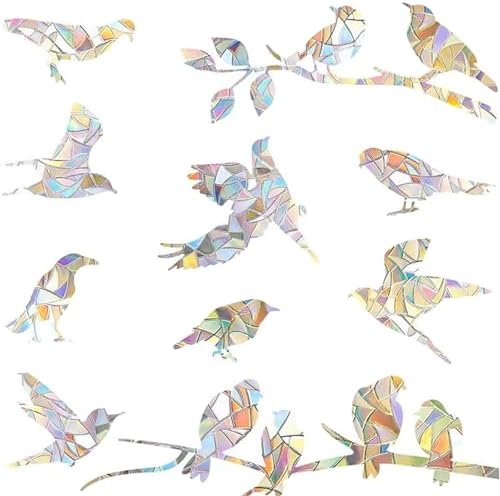 37 Vogelschutz-Aufkleber Für Fenster - Wiederverwendbare Silhouetten Gegen Vogelschlag