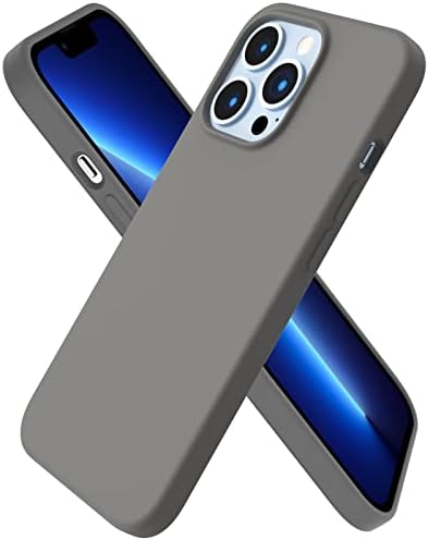 ORNARTO Compatible with iPhone 13 Pro Case 6.1, Slim Liquid Silicone 3 Layers Full Covered Soft Gel Rubber Case Cover 6.1 inch-Clover Grass Green