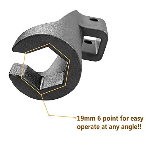 Mekar 19Mm High Pressure Fuel Line Socket Compatible For Detroit Diesel Dd13 Dd15 Dd16, Alternative To W47058090900 (3/8" Drive) #TOP3