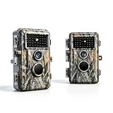 BLAZEVIDEO 2-Pack Trail Camera 64MP 1296P Video, 940nm No-Glow Night Vision, 0.3s Trigger Motion...