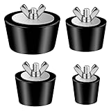 4 Pack 3 Size Pool Return Plugs Pool Skimmer Plug, Pool Winterizing Plug Pool Plugs with Stainless Steel Screw for Inground Pool Above Ground Pool (1 Inch, 1.5 Inch, 2 Inch)