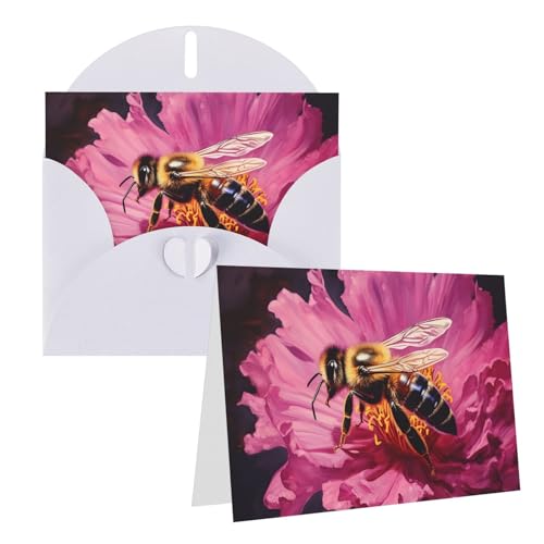 QMNSEHF Bees Circling �O���[�e�B���O�J�[�h �����t�� Thank YouCard �� Happy Birthday�J�[�h ���f�B�[�X �����Y �N���X�}�X �n���E�B�� ������ �u�����N �m�[�g�J�[�h ������@�� �O���[�e�B���O�J�[�h