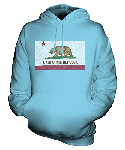Sweat à capuche Californie imprimé drapeau griffonné unisexe Candymix