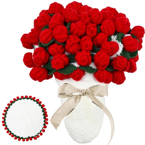 ZMJY Bouquet Blanket 3D Rose Flower Blanket, Ultra-Soft & Breathable Throw Blanket, Handmade Romantic Gift for Birthday, Wedding, Home Decor for Bed, Couch, (Large)