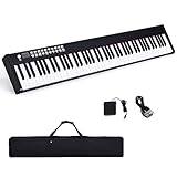 ✔MULTI-FUNCTIONAL ELECTRONIC PIANO- Our 88-key piano keyboard with high quality speakers can provides you with an audible feast of 128 keys, 128 rhythms and 20 demos. Plus, the full size electronic keyboard also features special functions such as met...