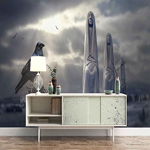 Papier Peint Toile 3D Statue Abstraite 400x280 cm pour Salon