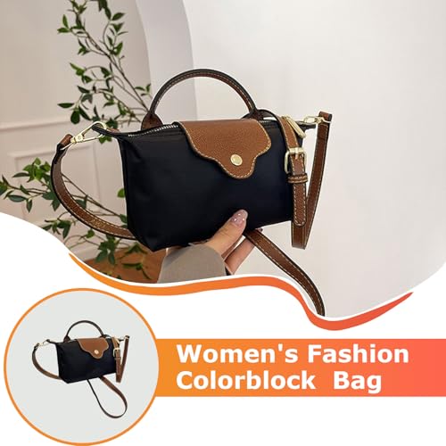 Color Block Purse - Solid Tone Handbag, Trendy Shoulder Tote | Casual Lightweight crossbodys Purse, Waterproof Square Bag4