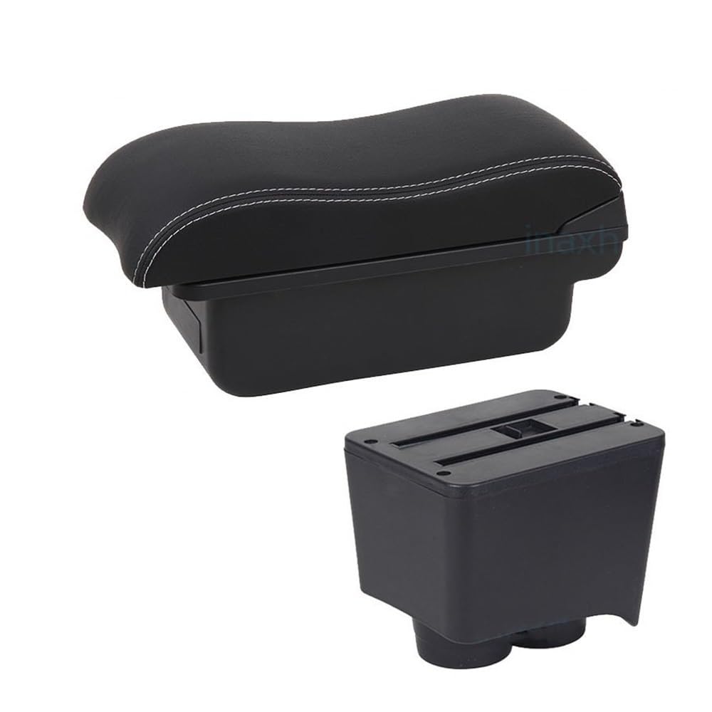 Aierdeyp C3 Black White Nousb Car Armrest Box For Vw For Polo 9N 3 2002-2009