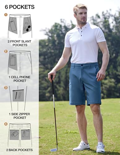 Short de golf extensible et léger PULI séchage rapide avec poches - 5