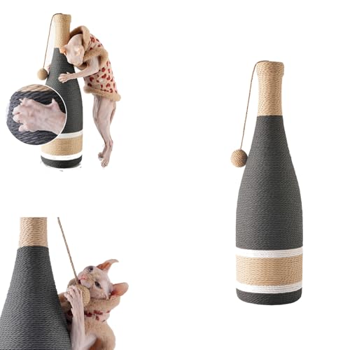 Rascador para gatos diseño botella de vino 8x8x24 pulg miniatura 1