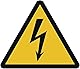 Warnung vor elektrischer Spannung Aufkleber Ø 10 cm gemäß ISO 7010, ASR A1.3 (wetterfest)