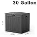 MAIUSCOLI 30 Gallon Outdoor Deck Box, Lockable Waterproof Outdoor Storage Boxes For Garden Tools,Indoor Cushions,Accessories Outside Storage Resin Weatherproof Container(Black)