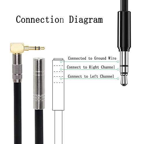 Adaptador audio ángulo derecho 3.5mm macho a 6.35mm hembra miniatura 2