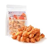 ASMPET Dog Treats Chews, Chicken Wrapped Cod Dumbbell, Rawhide Free & Grain Free Chewy Training Snacks
