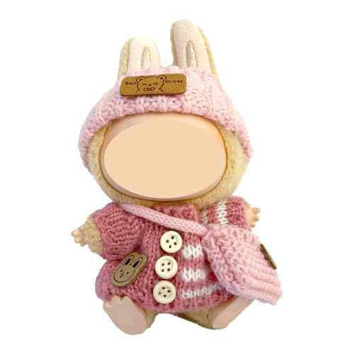 EOYVAIL Set di abbigliamento e accessori per bambole,Set di 3 pezzi di graziosi mini vestiti per bambole di peluche per bambole da 17 cm, maglione, cappello, borsa fai da te, regalo per bambini