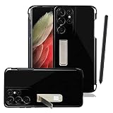 Funda S Pen Funda Protectora Samsung S21 Ultra 5G con Portalápices S Negro Ultrafina para Funda Protectora Samsung Galaxy S21 Ultra 5G (6.8 pulgadas)