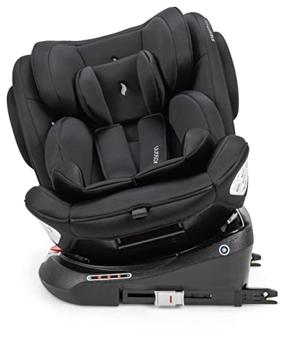 Osann Swift360 Kinderautositz drehbar Gruppe 1/2/3 (9-36 kg), Autositz All Black