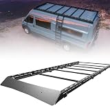 VANNCAMP Aluminum Roof Rack for RAM ProMaster 159' Extended High Roof Van 2014–2026, Low Profile with Front Wind Fairing, 7 Adjustable T-Slot Crossbars, Modular System