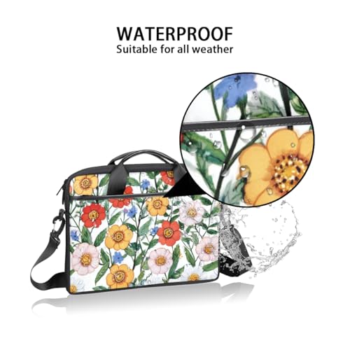 Bolso Maletín para Portátil con Estampado Floral Unisex miniatura 3