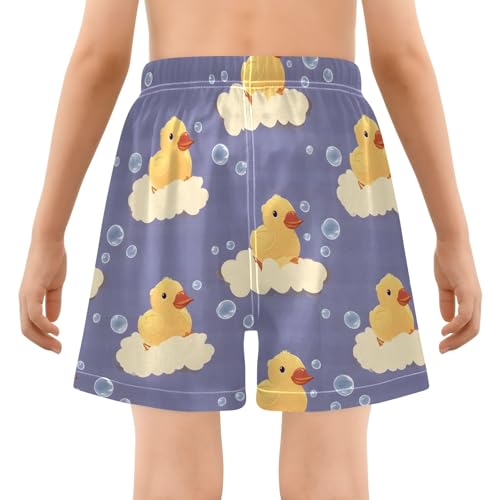 Toddler Boys Swimwear Swim Trunks with Compression Liner 4T Duck Bath Bubble3