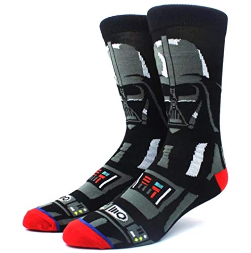 WOO GIRL Idol - Calcetines de Darth Vader / R2D2 / Storm Trooper - Hogar y como hinkucker para los fans de Star Wars - Talla 37-45, Darth Vader