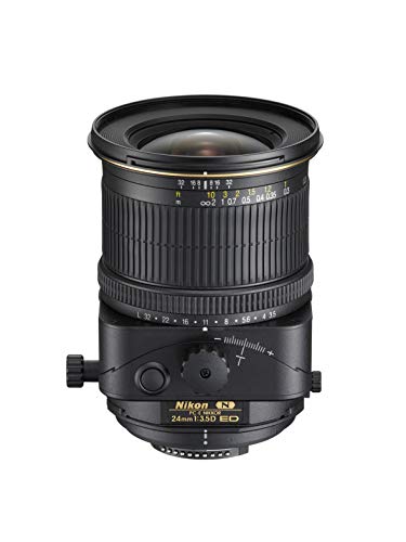 Nikon PC-E NIKKOR 24mm f/3.5D and Wide Angle Lens, Perspective Control, Decentralization and Basculation, Black [Nital Card: 4 Year Warranty]