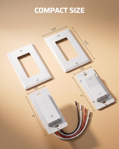 Image of DEWENWILS Wireless Light Switch and Receiver Kit, in Wall Switchs