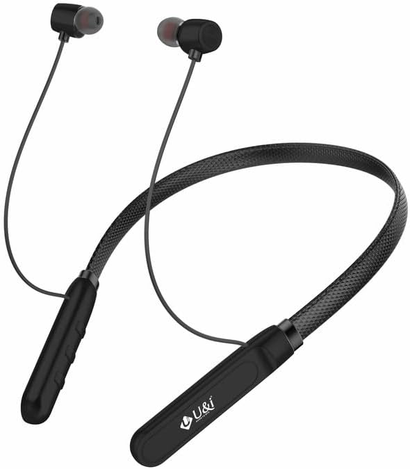 U & I Massive 80 Hrs Battery Backup Bluetooth Neckband with Leather Belt Wireless Headset