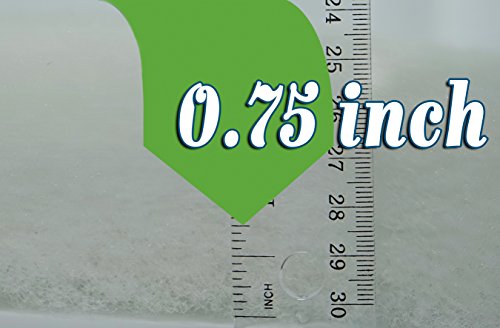 Aqupon Aquarium Filter Media Pad - Cut To Fit Roll (Dye-Free/Blue Bonded) 0.75 Inch Thickness (12 Ft, Dye-Free) #TOP3