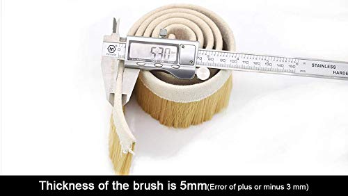 BTMIEY Vacuum Cleaner Engraving Machine Dust Cover, 70mm/100mm Brush Vacuum Cleaner Engraving Machine Dust Cover for CNC Router for Spindle Motor Milling Machine (Gold, 1M*100MM) - Image 3