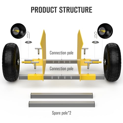 Carretilla ajustable con ruedas sólidas de 10 pulgadas miniatura 3