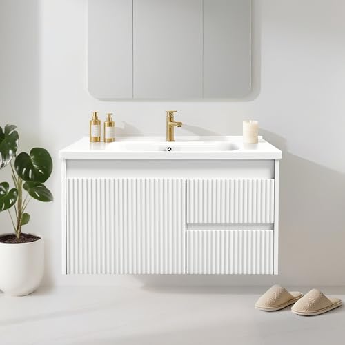 YGIPT Floating Bathroom Vanity with Sink, 32