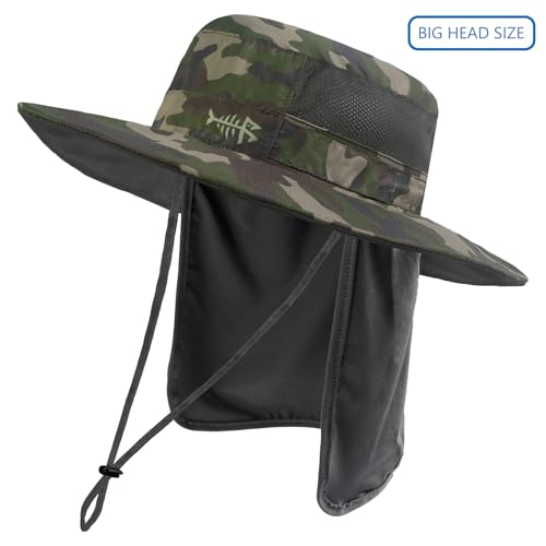 Image of BASSDASH UPF 50+ Sun Fishing Hat Water Resistant with Detachable Neck Flap